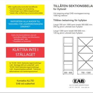 Belastningsdekal, hyllställ